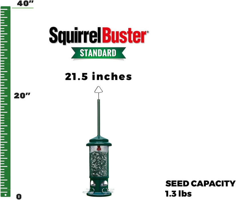 Squirrel Buster Squirrel-proof Bird Feeder w/4 Metal Perches