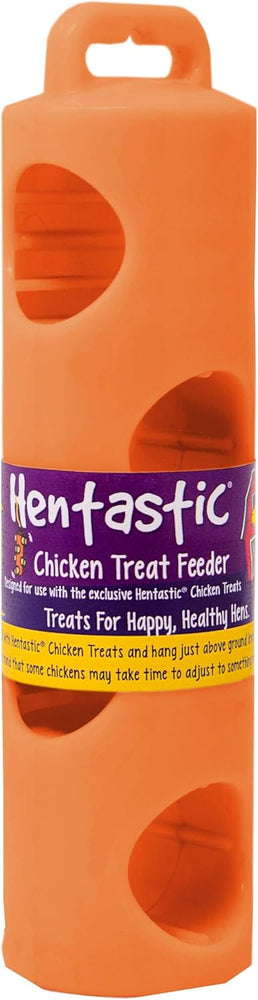 Hentastic Hanging 4-Hole Chicken Treat Feeder Toy - Orange