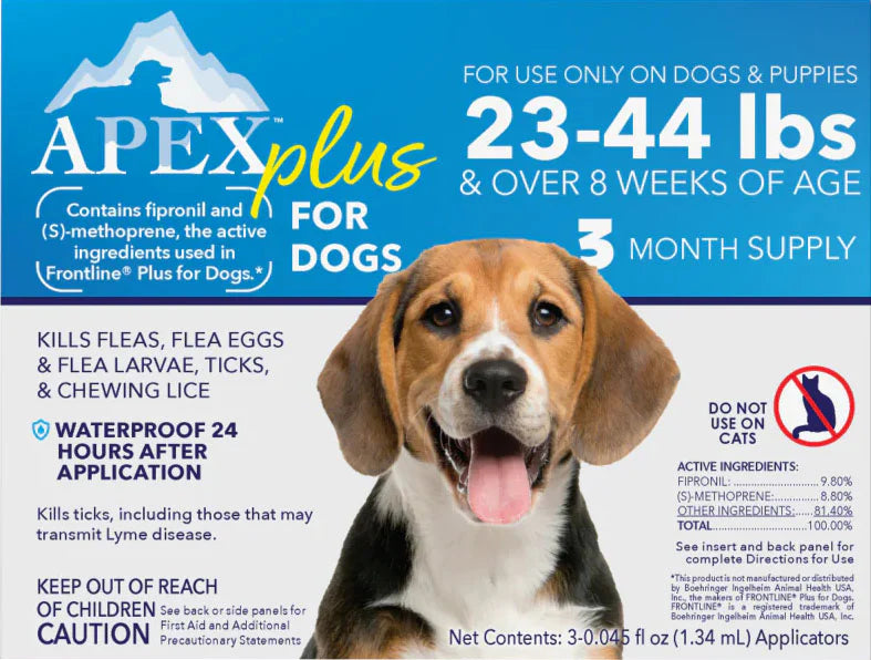 Apex Plus Flea and Tick Prevention for Dogs, 3-Month Supply