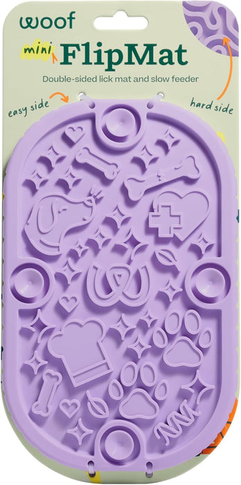 Woof FlipMat – Double-Sided Lick Mat & Slow Feeder