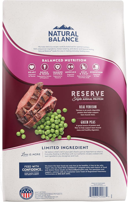 Natural Balance Limited Ingredient Reserve Grain-Free Green Pea & Venison Dry Cat Food