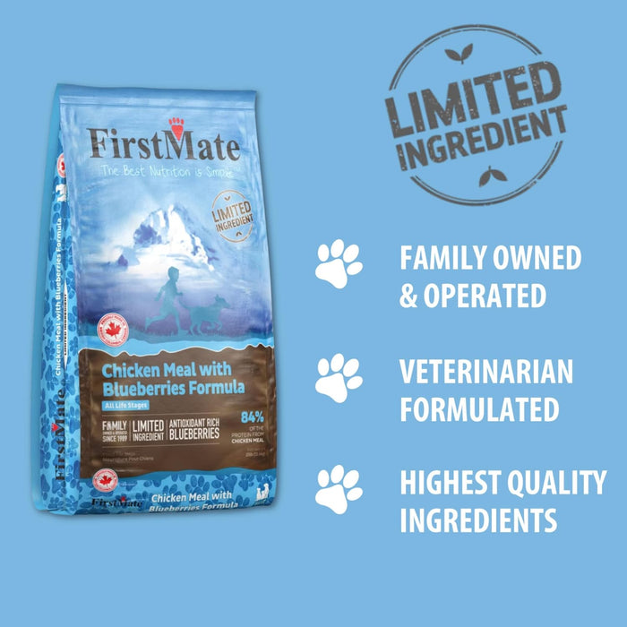 FirstMate Limited Ingredient Grain Free Chicken Meal with Blueberries Dry Dog Food