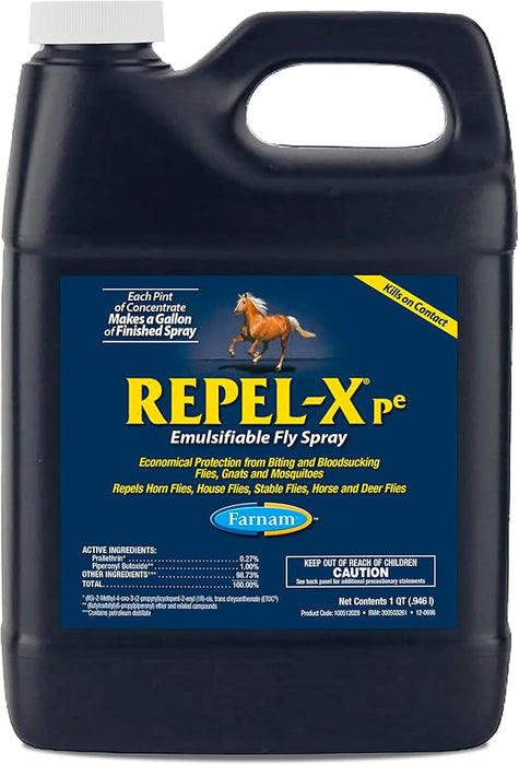 Repel-X PE Emulsifiable Fly Spray Concentrate – 1 Quart