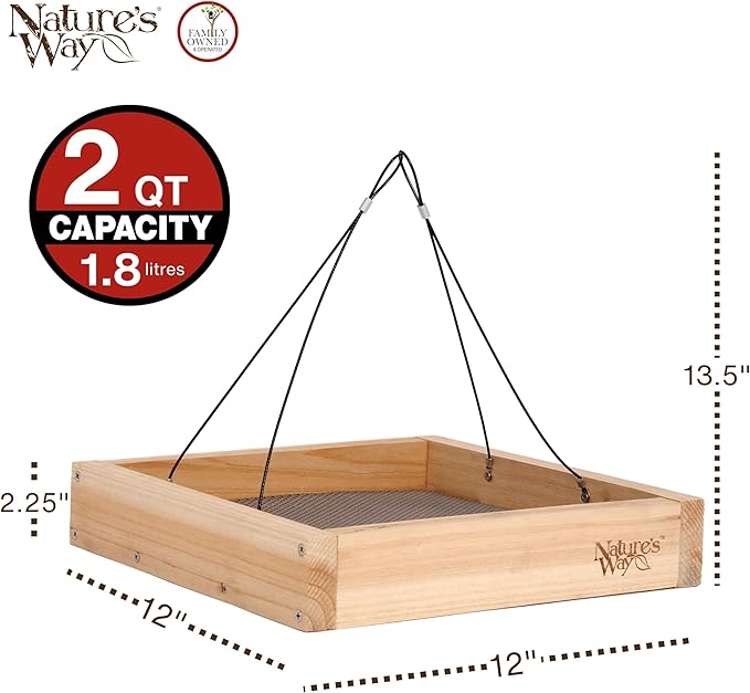 Nature's Way Cedar Hanging Platform Feeder