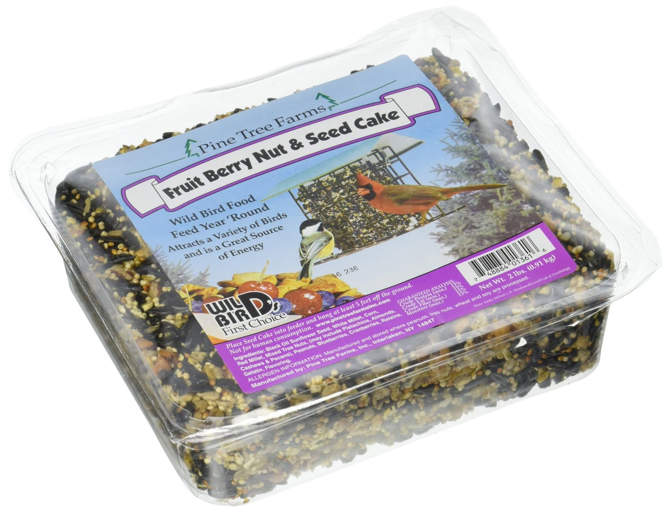 Pine Tree Farms Seed Cake Fruit Berry And Nut 2 Lb
