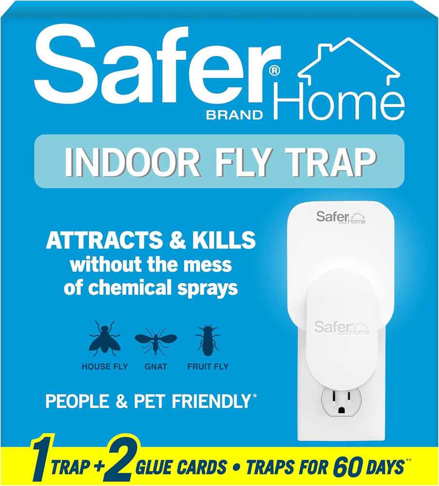 Safer Home Indoor Fly Trap – Non-Toxic, Plug-In Flying Insect Solution
