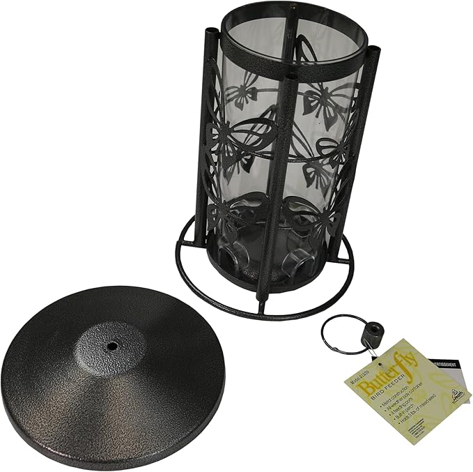 Heath Outdoor Products The Butterfly Seed Capacity Decorative Metal Wild Bird Feeder, 3-Pound