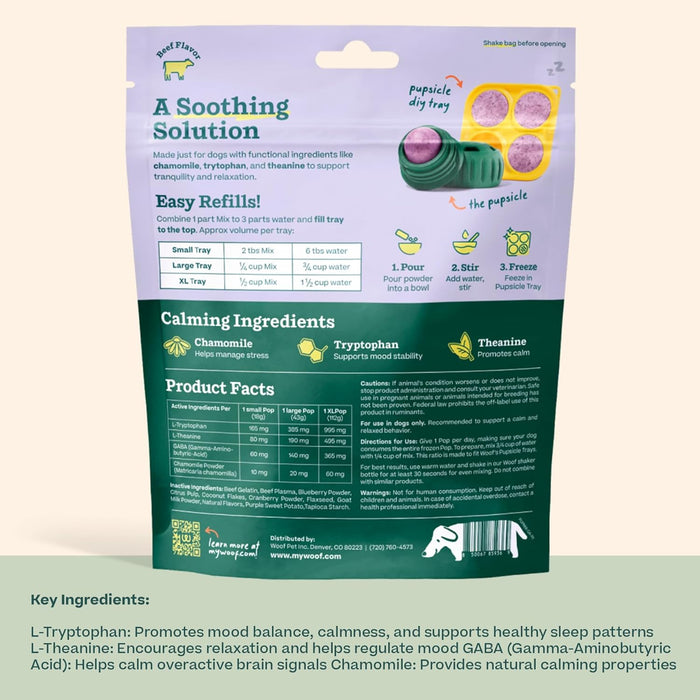 Woof Dog Pupsicle Mix - Calming (5.5 oz)