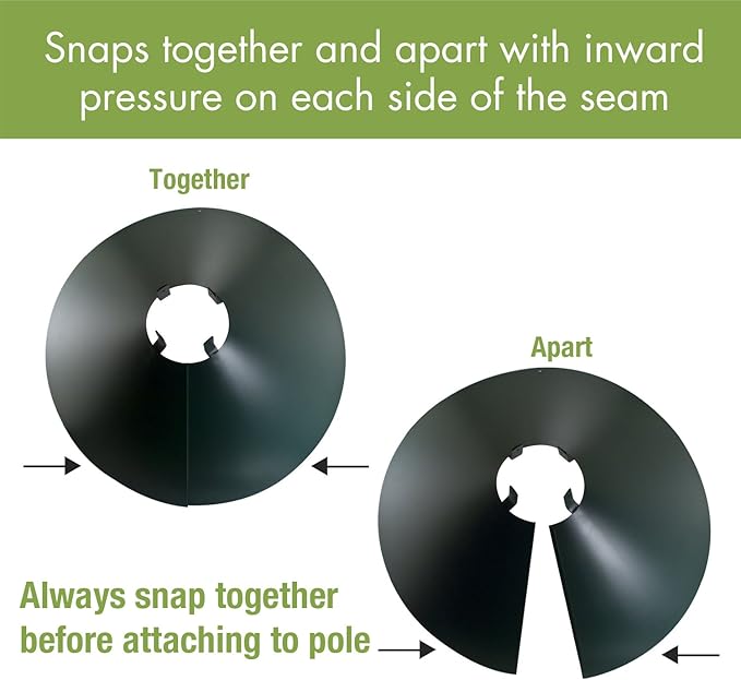 Woodlink Wrap Around 4x4 Post Mount Baffle Green 22 Inch