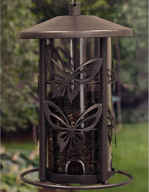 Heath Outdoor Products The Butterfly Seed Capacity Decorative Metal Wild Bird Feeder, 3-Pound