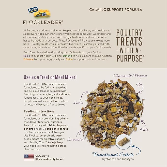 Flockleader Relax Functional Poultry Treat  1.5 Lb
