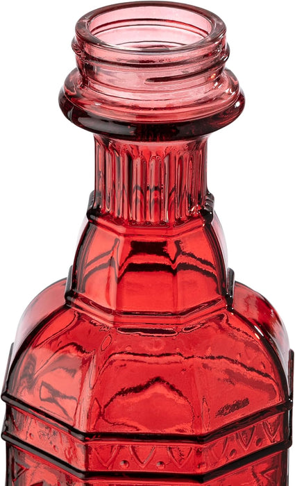 More Birds Red Jewel Hummingbird Feeder, Glass Hummingbird Feeders for Outdoors, 5 Feeding Stations, 20 Ounces