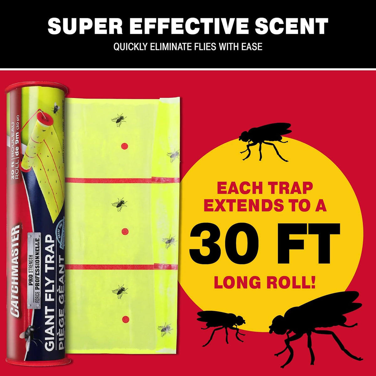 Catchmaster Pro Series Giant Fly Glue Trap - 30 Ft