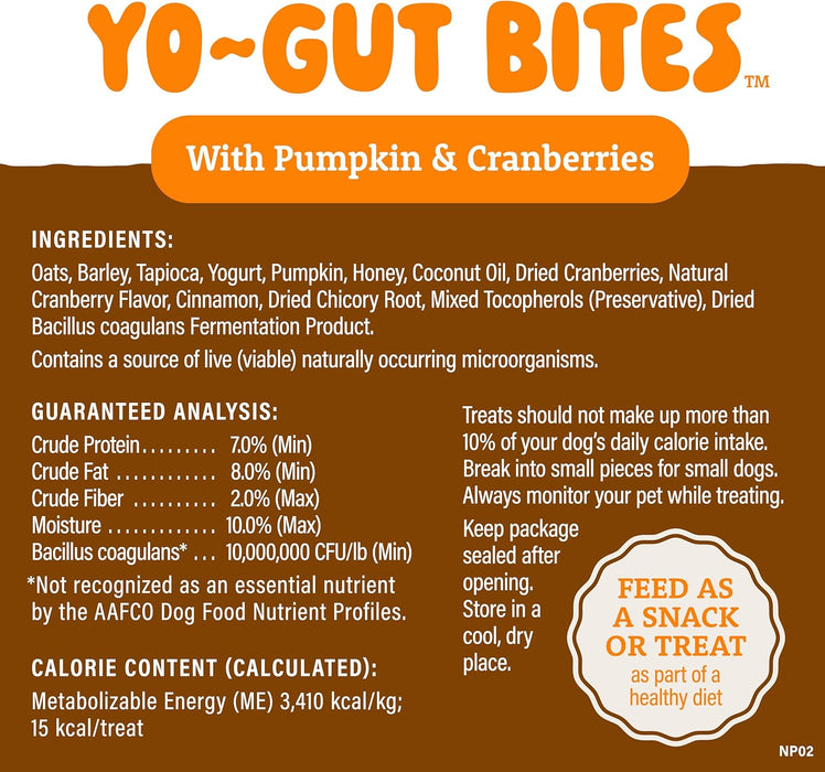 Natural Balance Yo-Gut Bites with Pumpkin & Cranberries Dog Treats