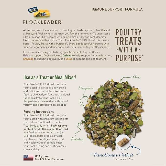 Flockleader Defend Functional Poultry Treat  1.5 Lb