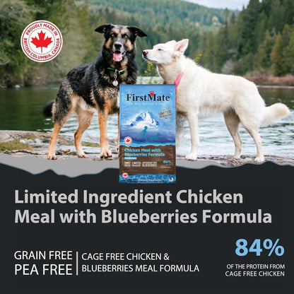 FirstMate Limited Ingredient Grain Free Chicken Meal with Blueberries Dry Dog Food