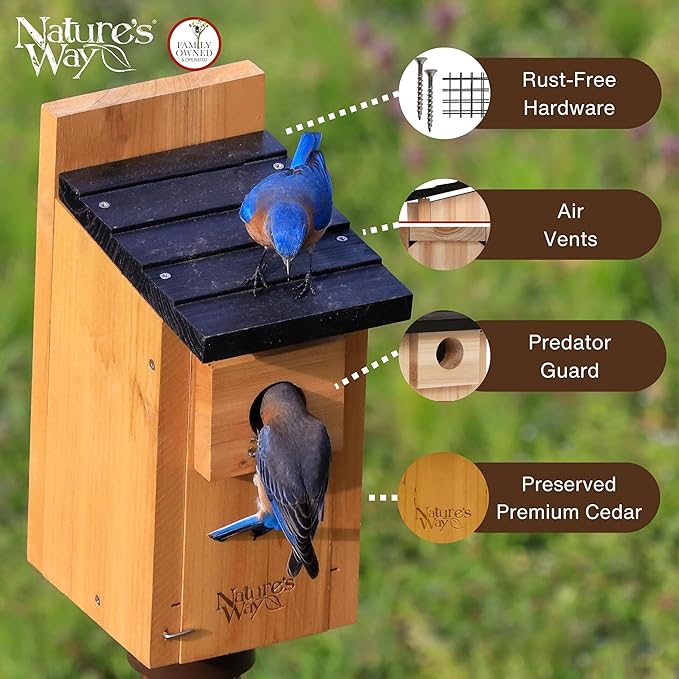 Nature's Way Cedar Bluebird Box House