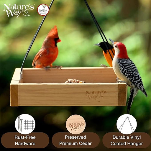 Nature's Way Cedar Hanging Platform Feeder