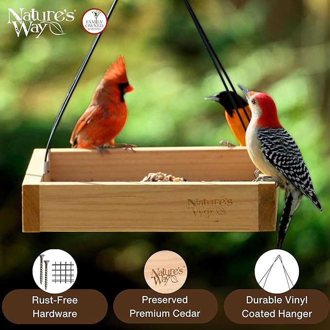 Nature's Way Cedar Hanging Platform Feeder