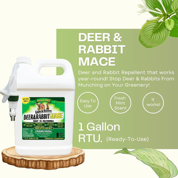 Nature’s Mace Deer & Rabbit Repellent Ready-To-Use 1 Gallon