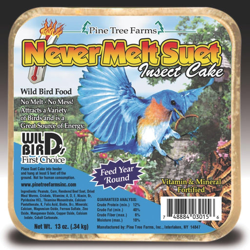 Pine Tree Farms Never Melt Suet Cake – Insect, 13 oz