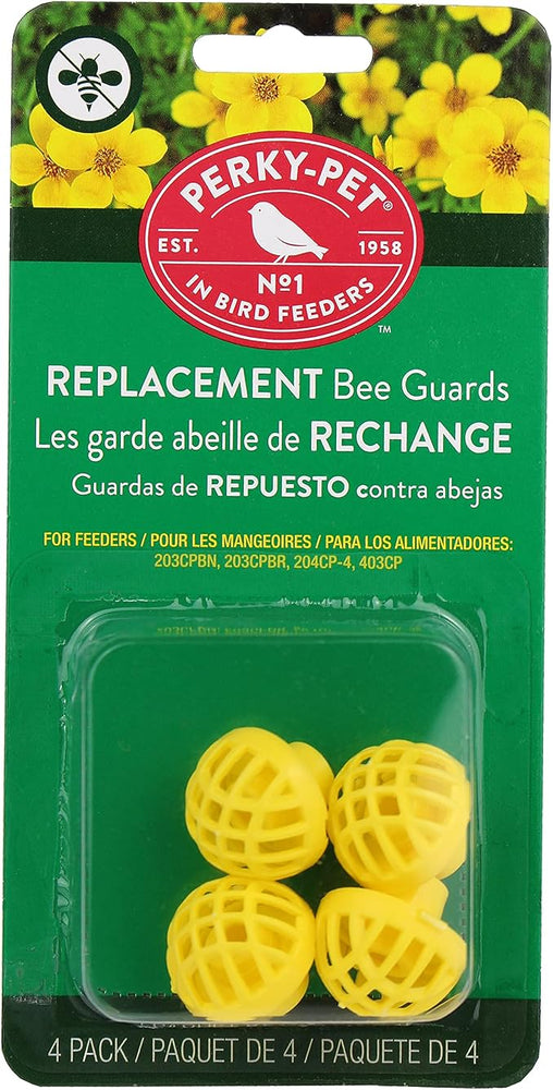 Perky-Pet Replacement Bee Guard Yellow 4 Pack