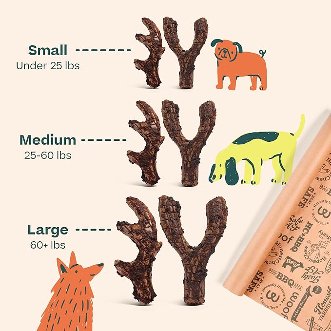 Woof HonestChew Meaty Antler Dog Chew