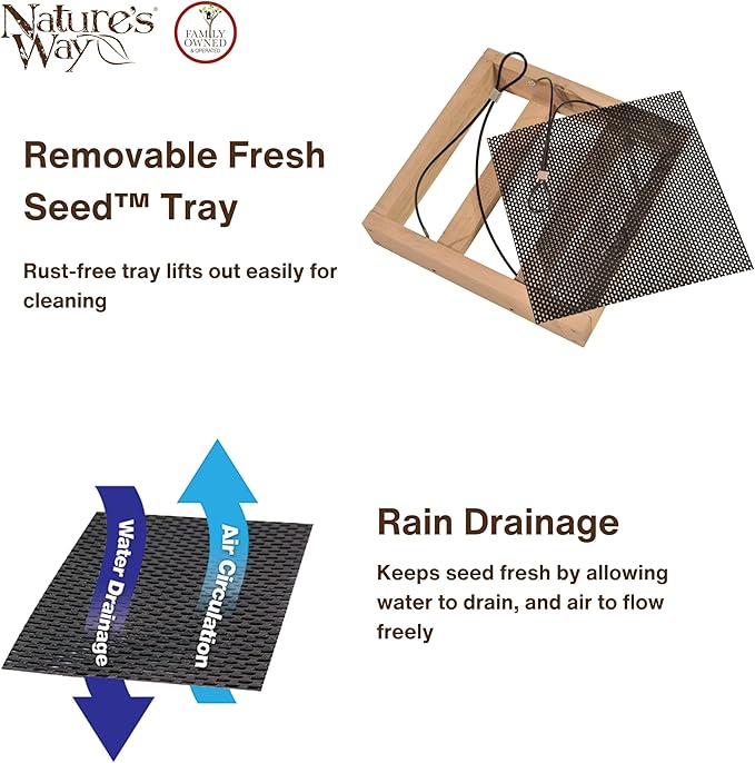 Nature's Way Cedar Hanging Platform Feeder