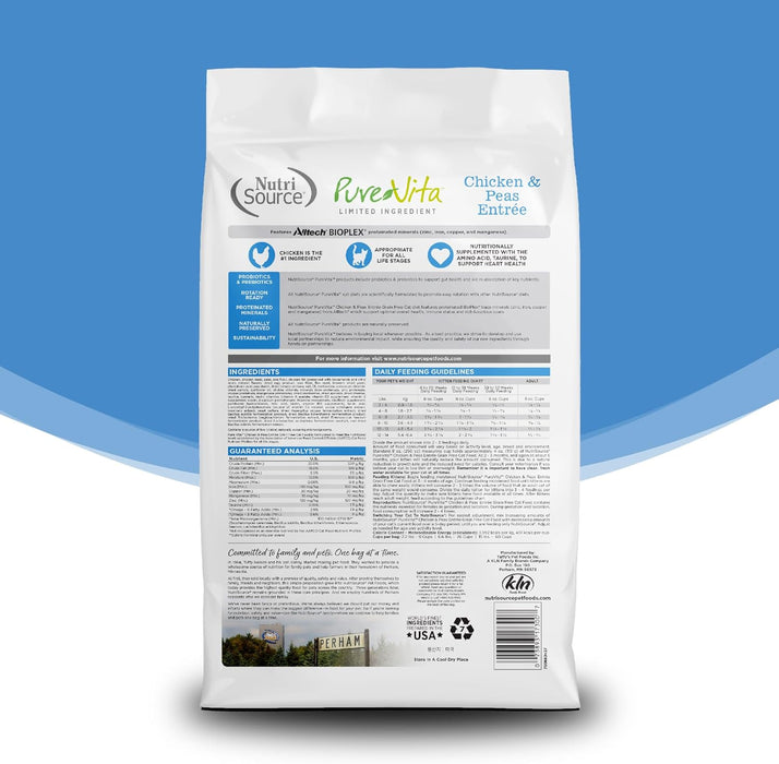 NutriSource PureVita Grain Free Chicken & Peas Recipe Cat Food
