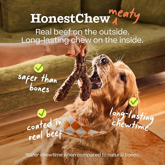 Woof HonestChew Meaty Y-Gnawt Dog Chew