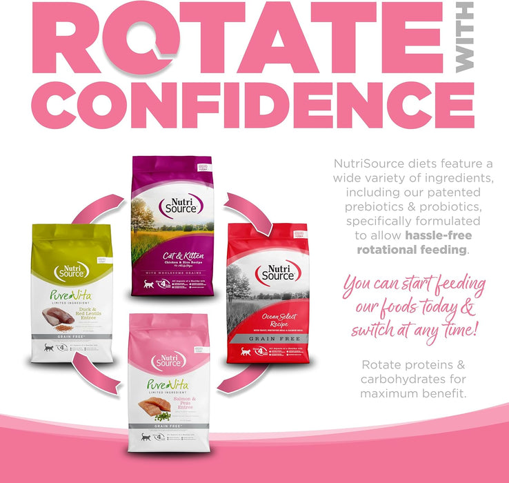 NutriSource PureVita Grain Free Salmon & Peas Recipe Cat Food