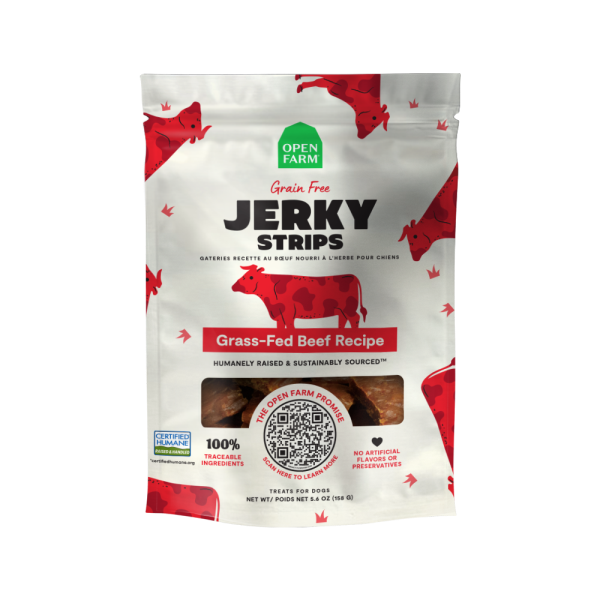 Open Farm Grain-Free Jerky Strips Beef
