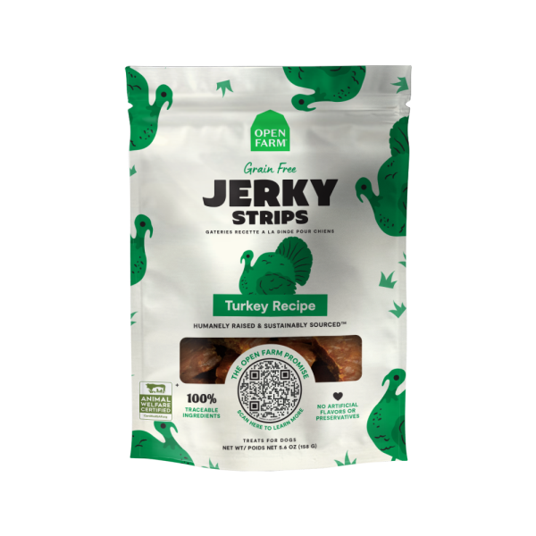 Open Farm Grain-Free Jerky Strips Turkey