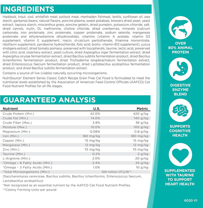 NutriSource Element Cat Classic Catch Recipe Dry Cat Food