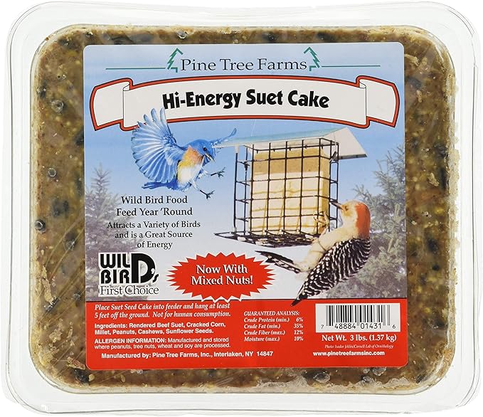 Pine Tree Farms Suet Cake Hi-Energy 3 Lb