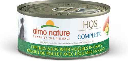 Almo Nature Complete HQS Chicken Stew with Veggies in Gravy Grain-Free Wet Dog Food, 5.5-oz can, case of 12