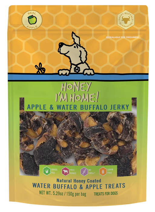 Honey I'm Home Buffalo Wrapped Apple Jerky Dog Treats, 5.29 oz