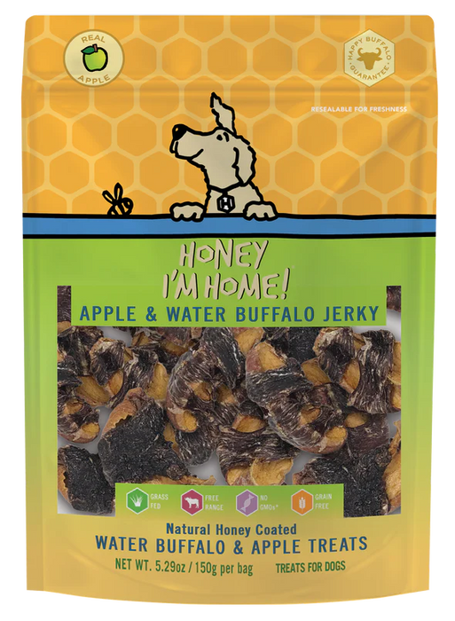 Honey I'm Home Buffalo Wrapped Apple Jerky Dog Treats, 5.29 oz