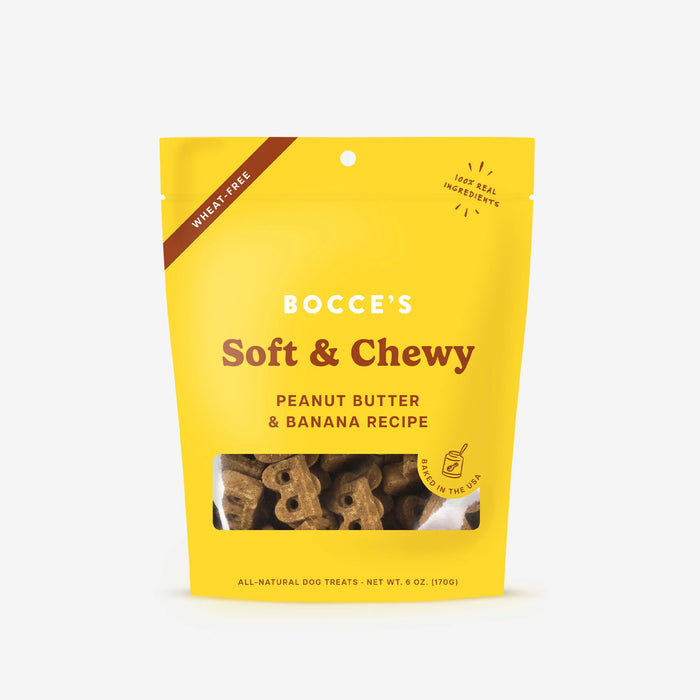 Bocce's Bakery Soft & Chewy Peanut Butter & Banana Recipe Dog Treats