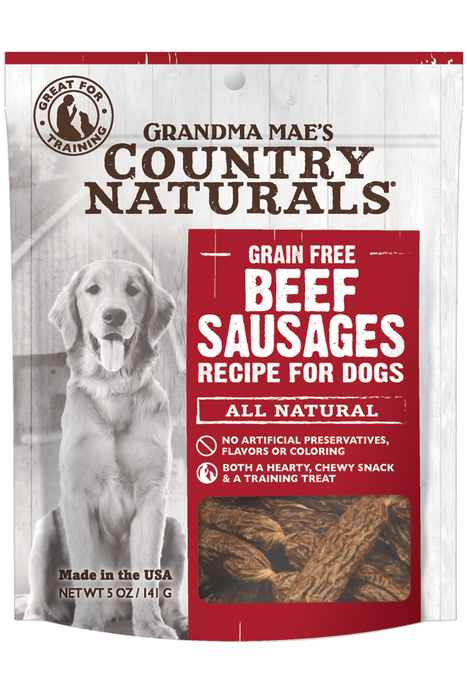 Grandma Mae's Country Naturals Grain Free Beef Sausages 5oz