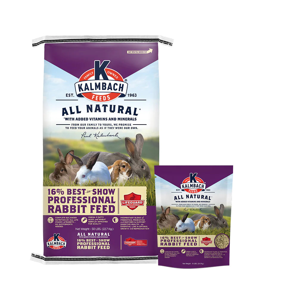 Kalmbach Rabbit Feed Best In Show 16% 50 Lb Bag