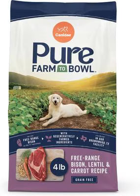 Canidae Pure Farm to Bowl Free-Range Bison, Lentil & Carrot, Adult, Grain-Free Dry Dog Food