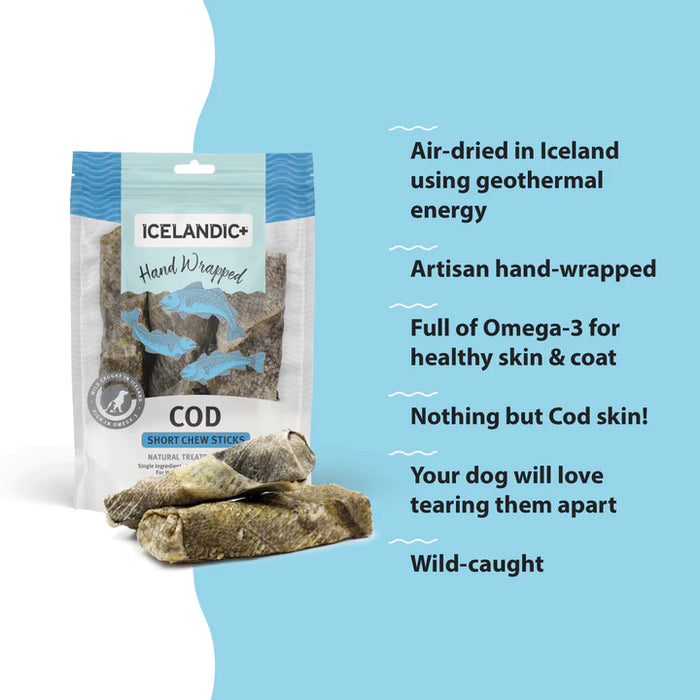 Icelandic Cod Skin Chew Stick 5" 24 Count