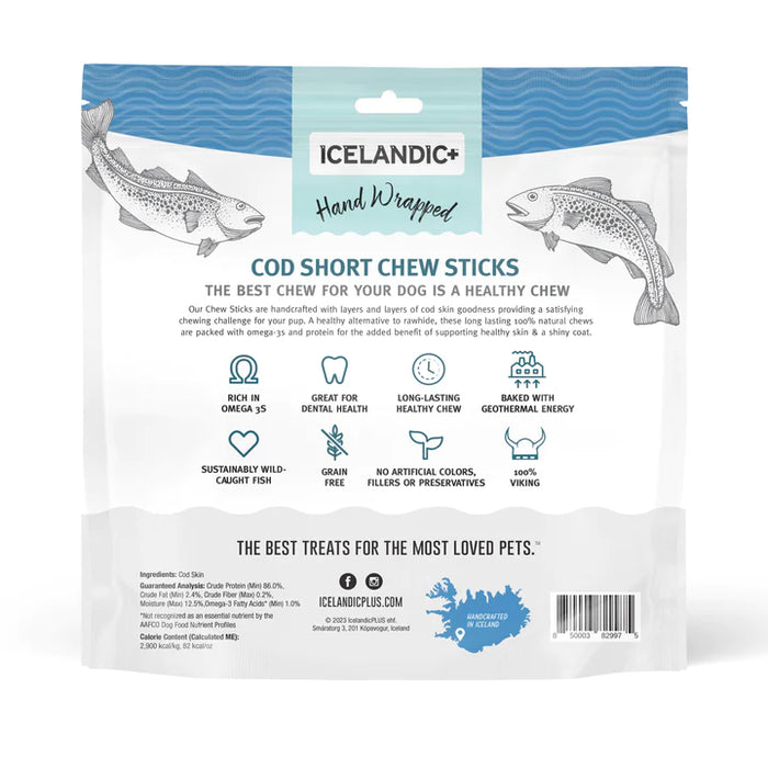 Icelandic Cod Skin Chew Stick 5" 24 Count