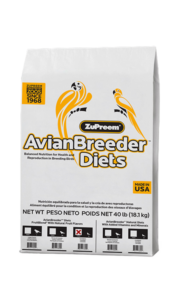 Zupreem AvianBreeder FruitBlend Flavor Food with Natural Flavors for Medium Birds