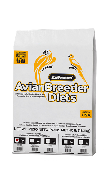 Zupreem AvianBreeder FruitBlend Flavor Food with Natural Flavors for Large Birds