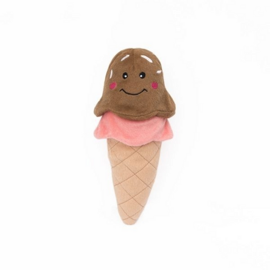 ZippyPaws NomNomz Plush Ice Cream Dog Toy