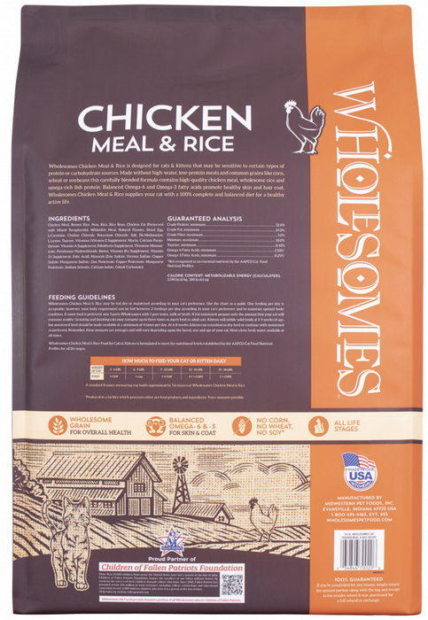 SPORTMiX Wholesomes Chicken Meal & Rice Recipe Dry Cat & Kitten Food