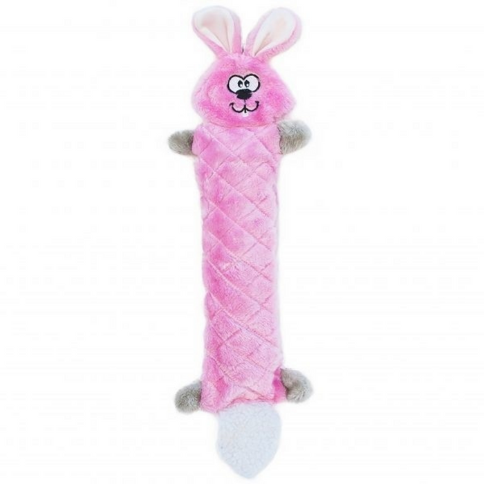 ZippyPaws Jigglerz Bunny No Stuffing Plush Dog Toy