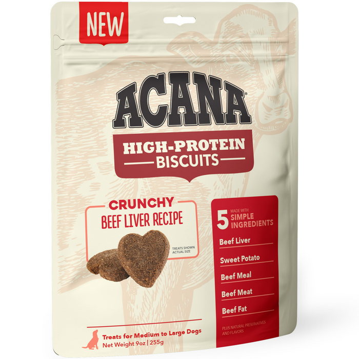 ACANA Crunchy Biscuits High-Protein Beef Liver Recipe Dog Treats